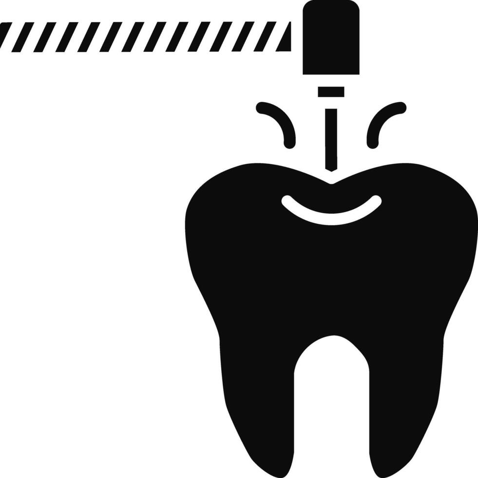 Tooth Drilling Illustration Icon vector