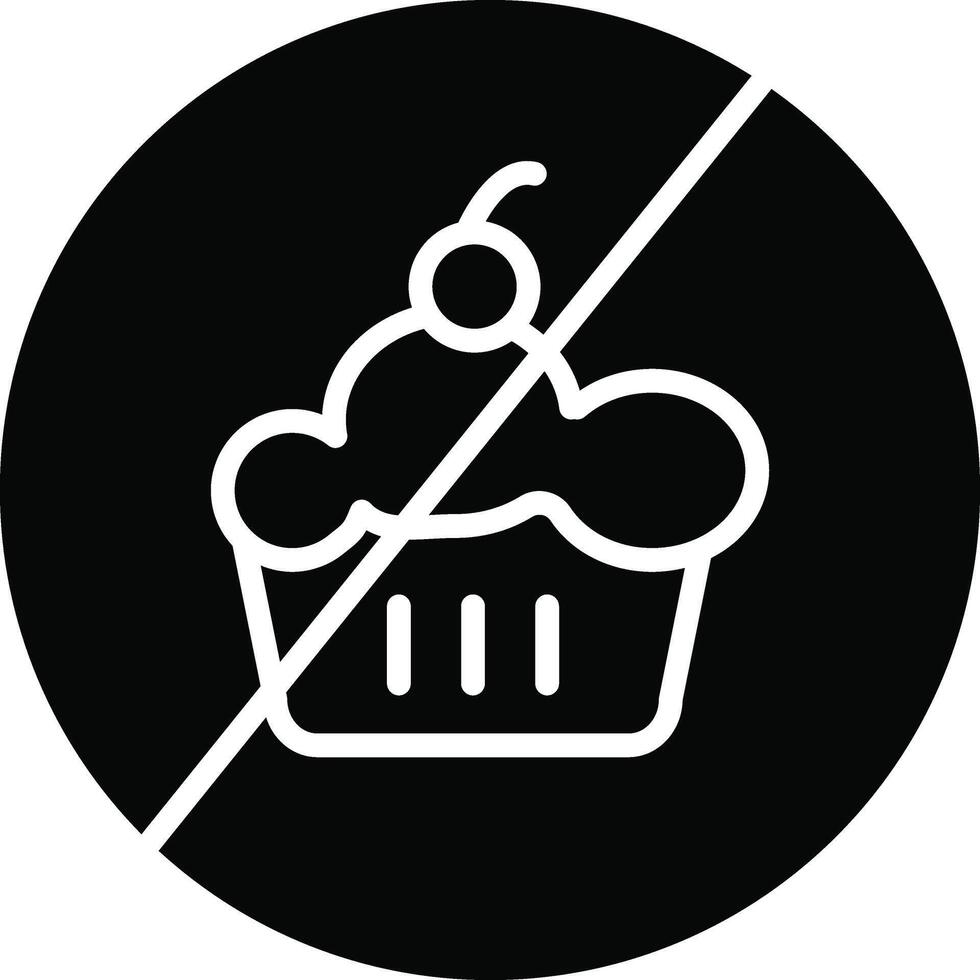 No Sweet Illustration Icon vector