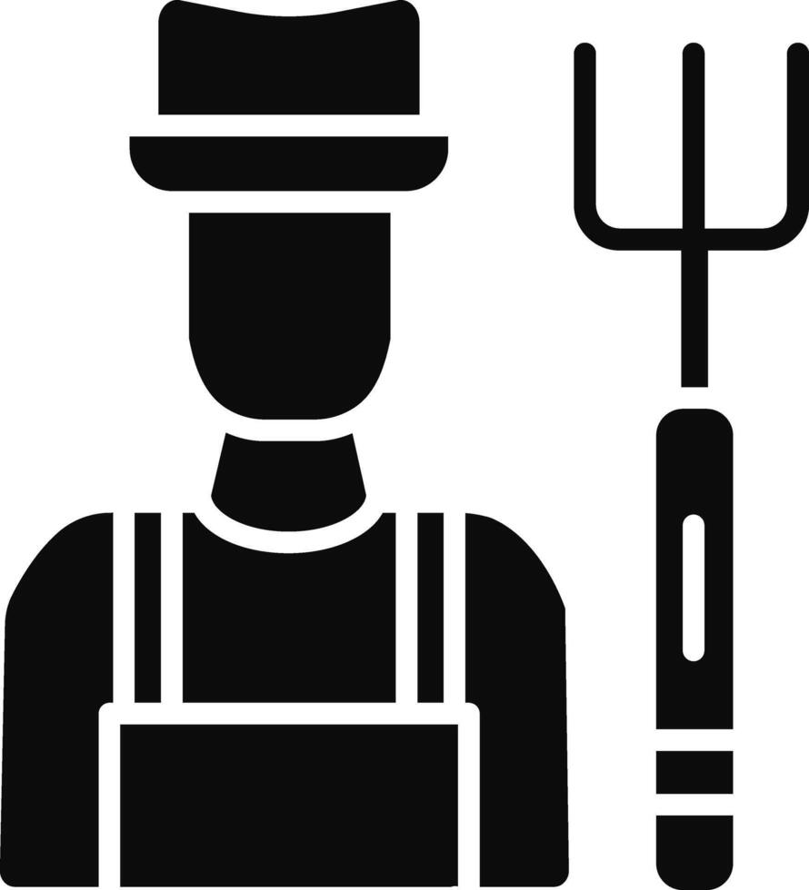 Farmer Illustration Icon vector