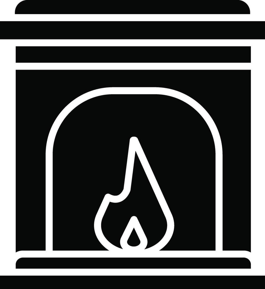 Fireplace Illustration Icon vector