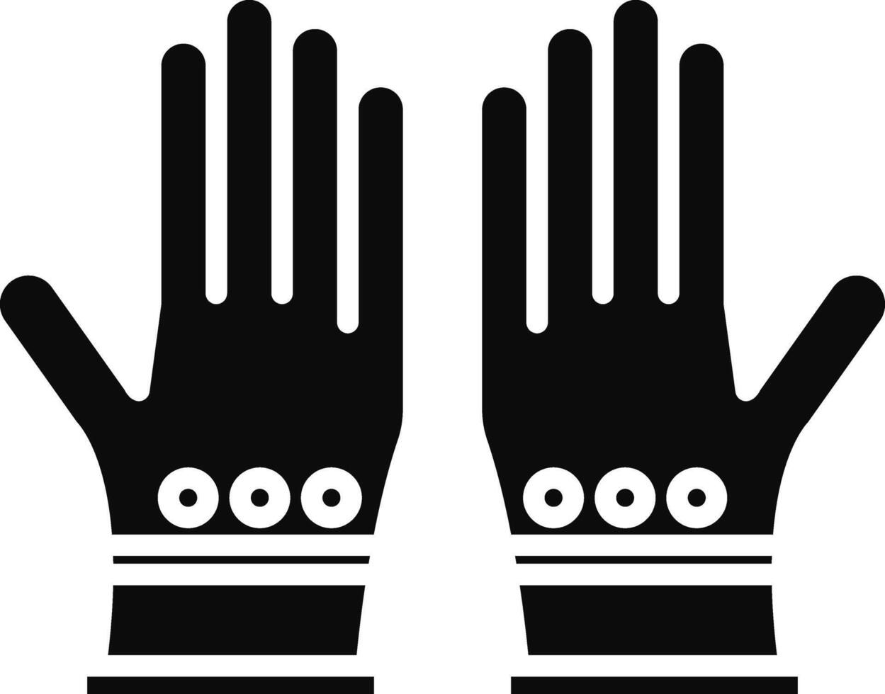 Hand Gloves Illustration Icon vector