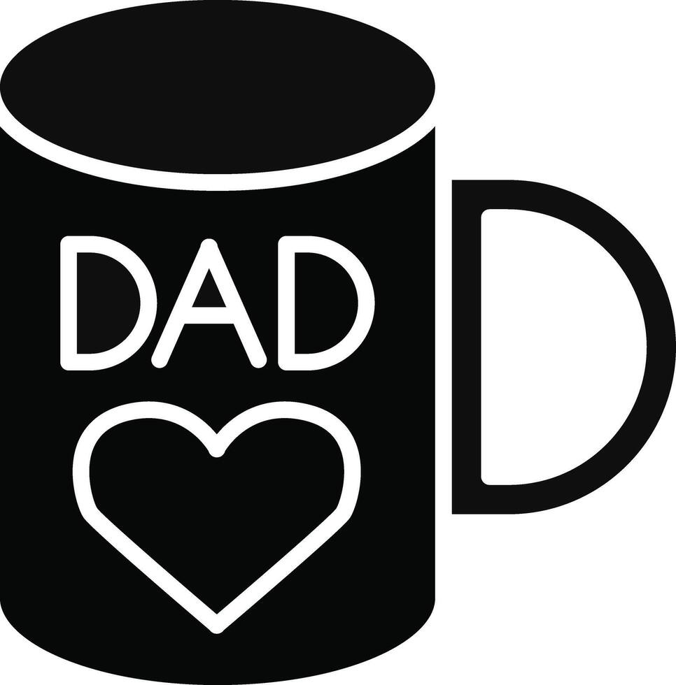 DAD Mug Illustration Icon vector