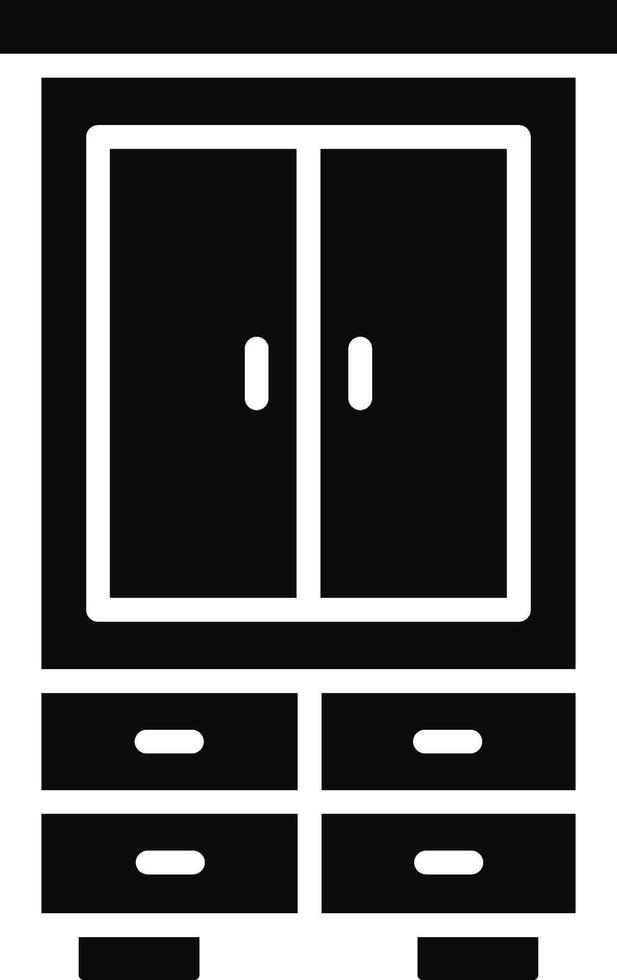 Wardrobe Illustration Icon vector