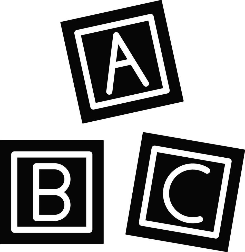 ABC Blocks Illustration Icon vector