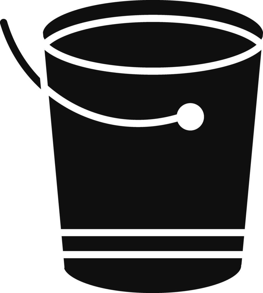 Water Bucket Illustration Icon vector
