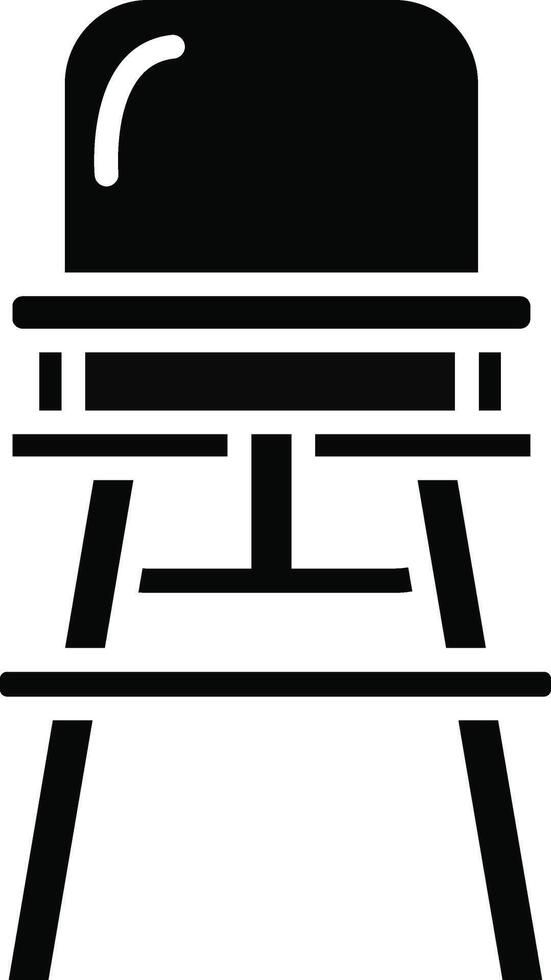 Baby Chair Illustration Icon vector