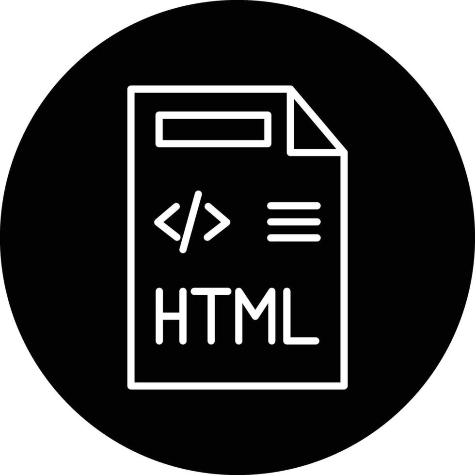 HTML File Illustration Icon vector