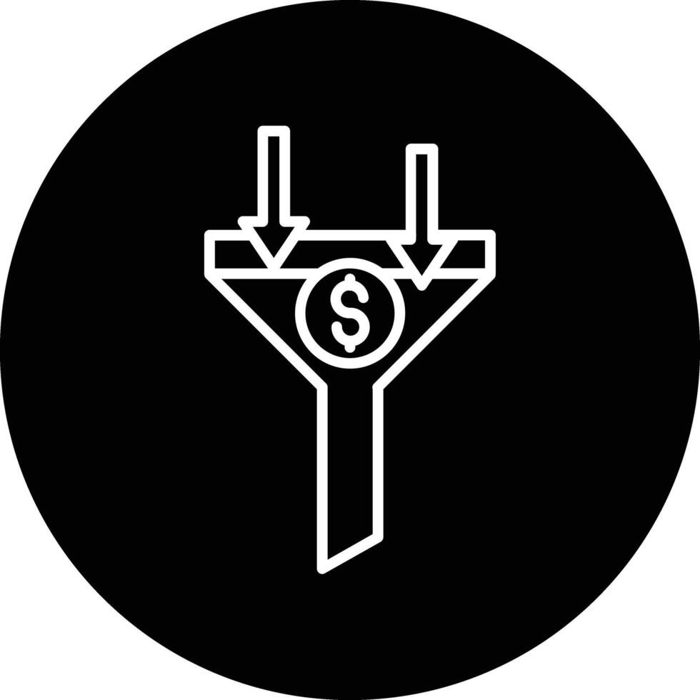 A funnel with a dollar sign on it vector