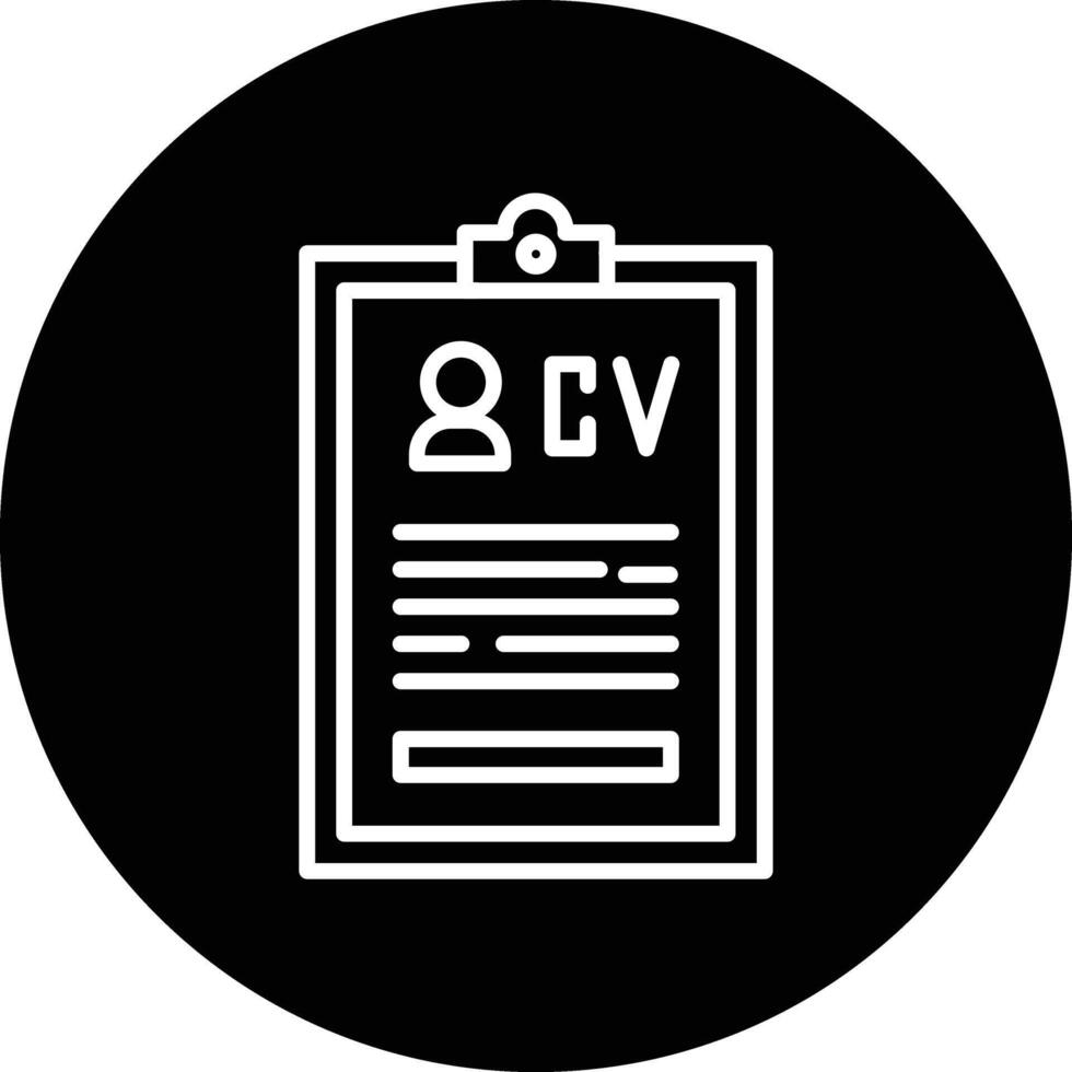 Curriculum Vitae Illustration Icon vector