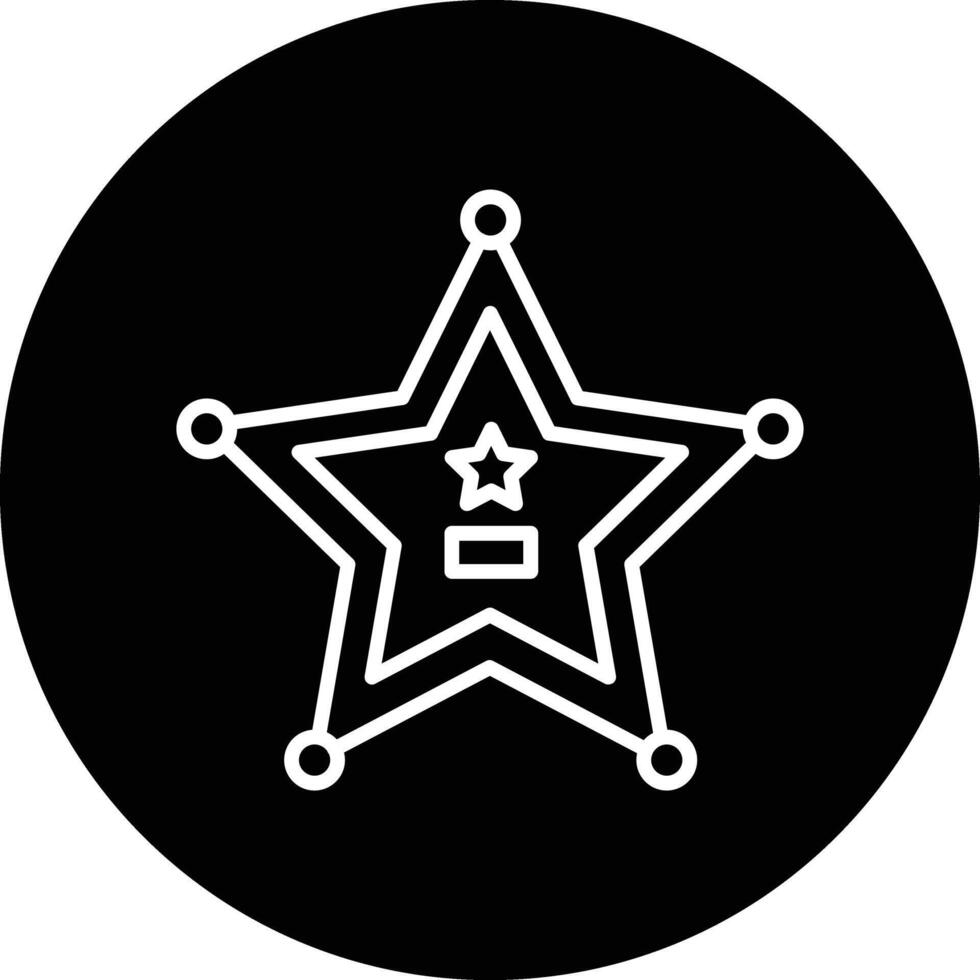 Sheriff Badge Illustration Icon vector