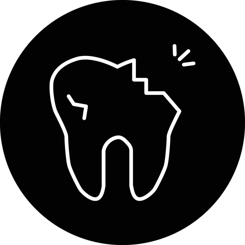 Broken Tooth Illustration Icon vector