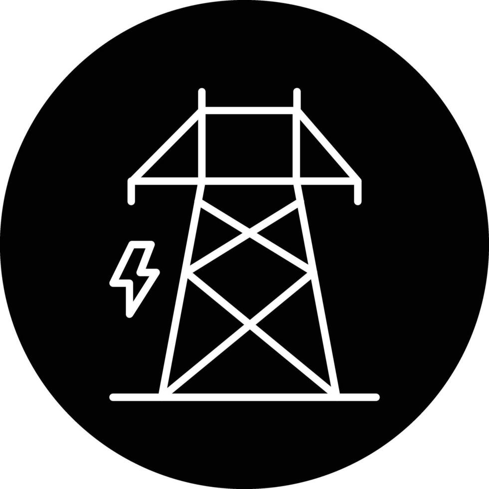 Electric Tower Illustration Icon vector