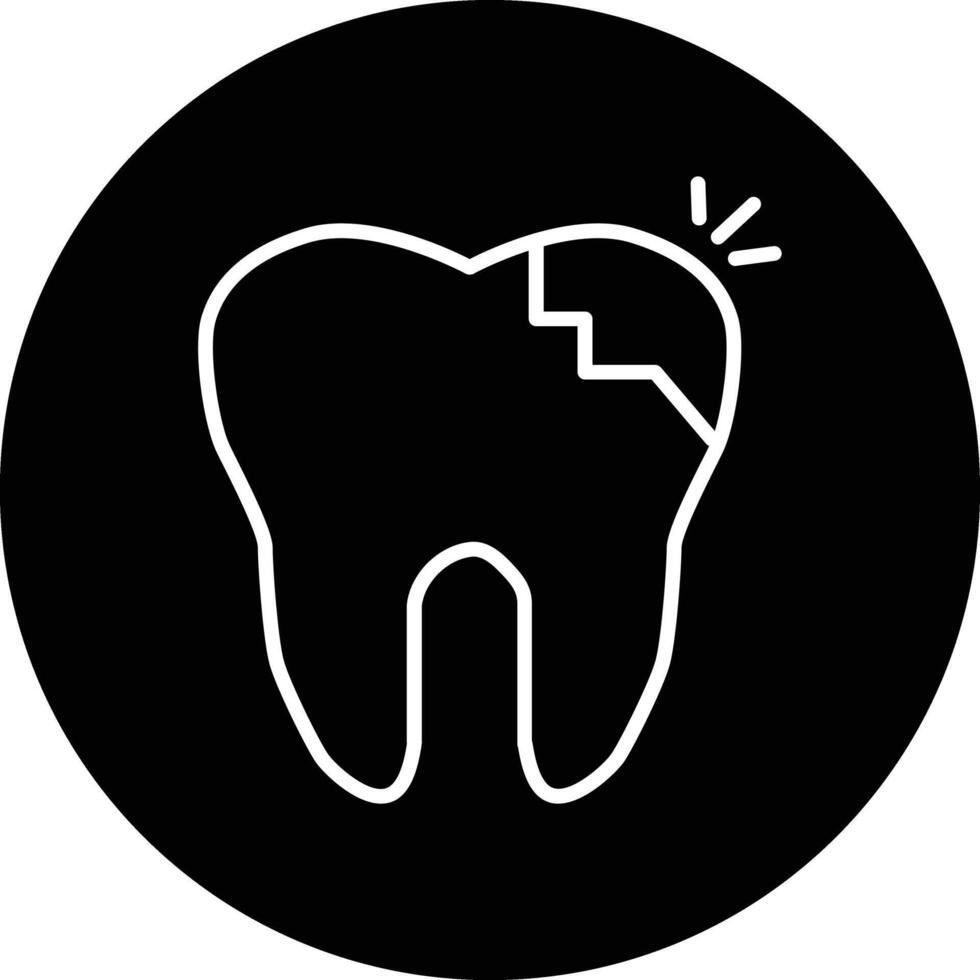 Tooth Decayed Illustration Icon vector