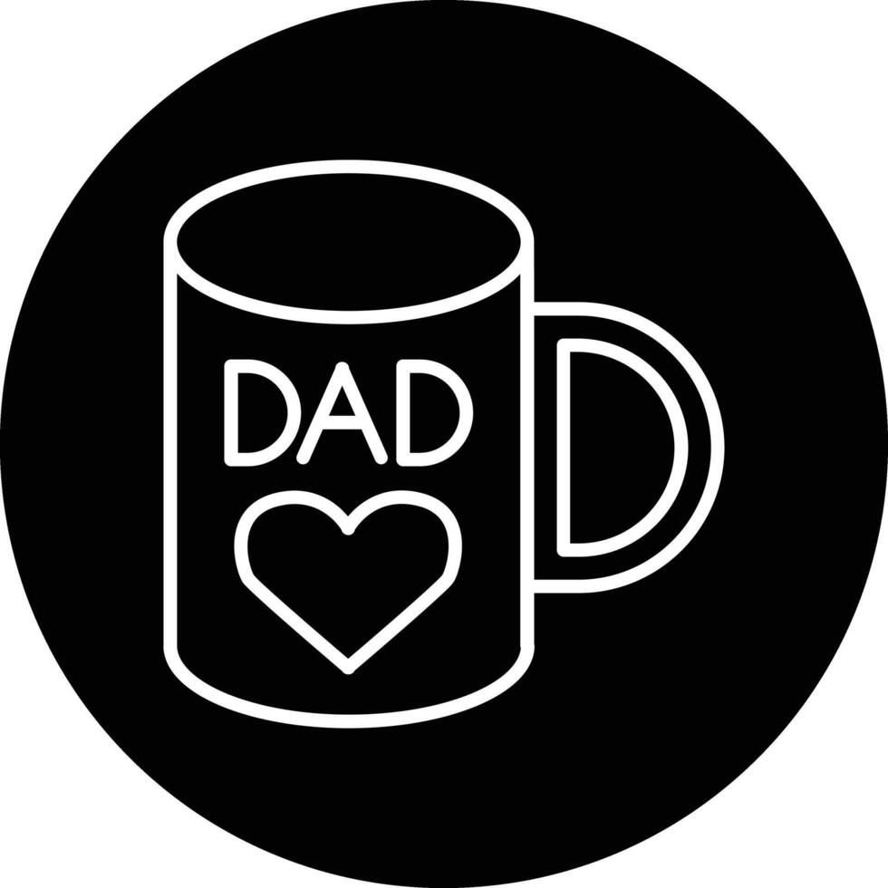 DAD Mug Illustration Icon vector