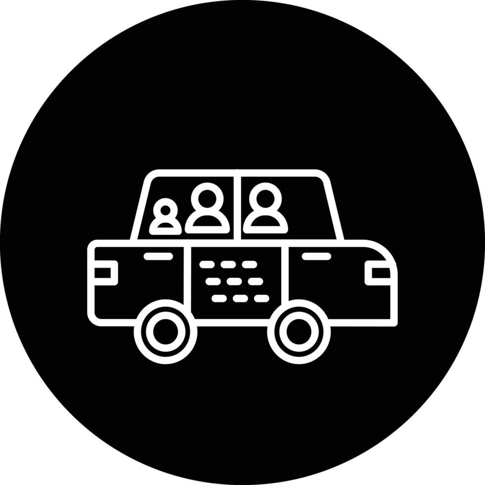 Family Car Illustration Icon vector