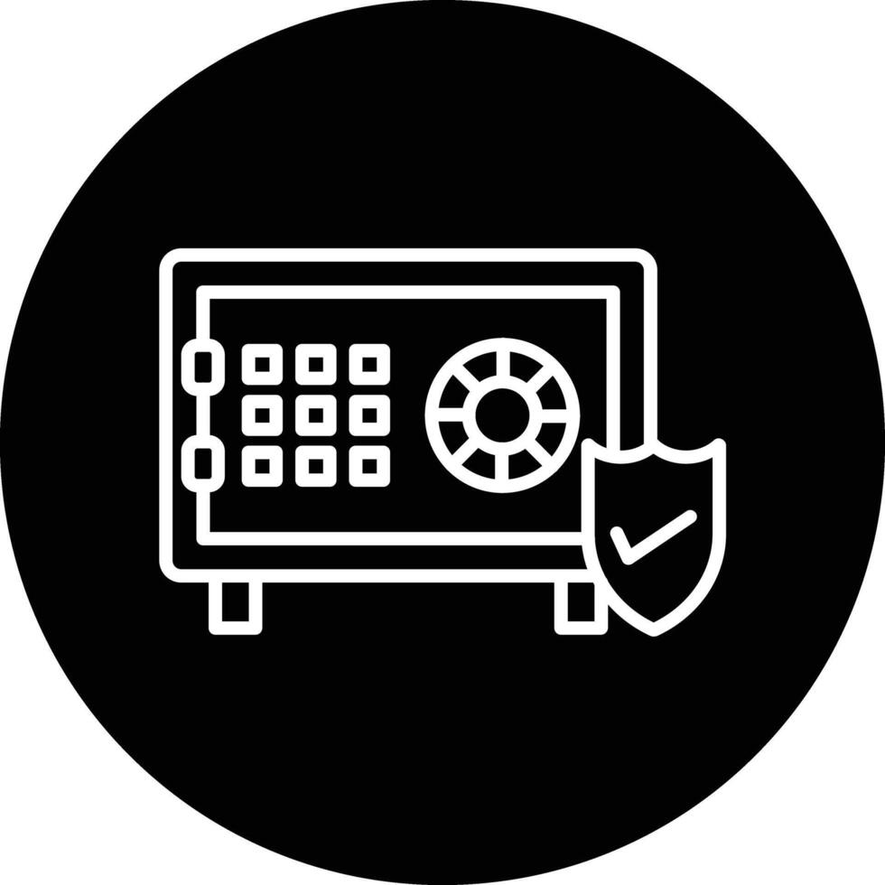 Safe Box Illustration Icon vector