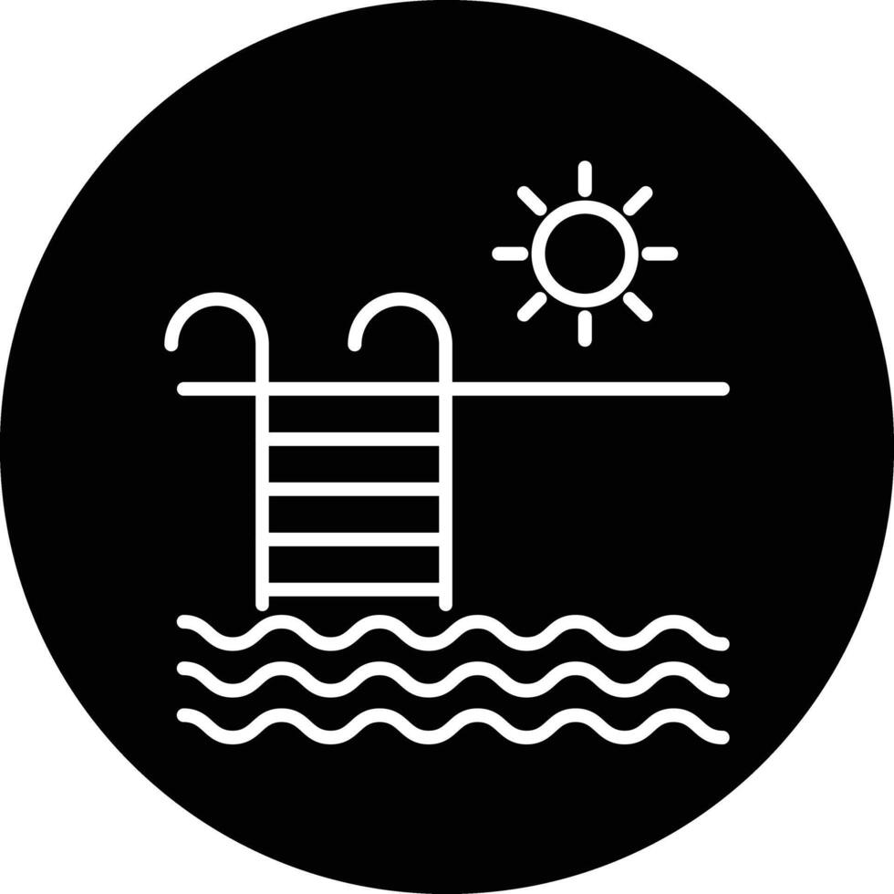 Swimming Pool Illustration Icon vector