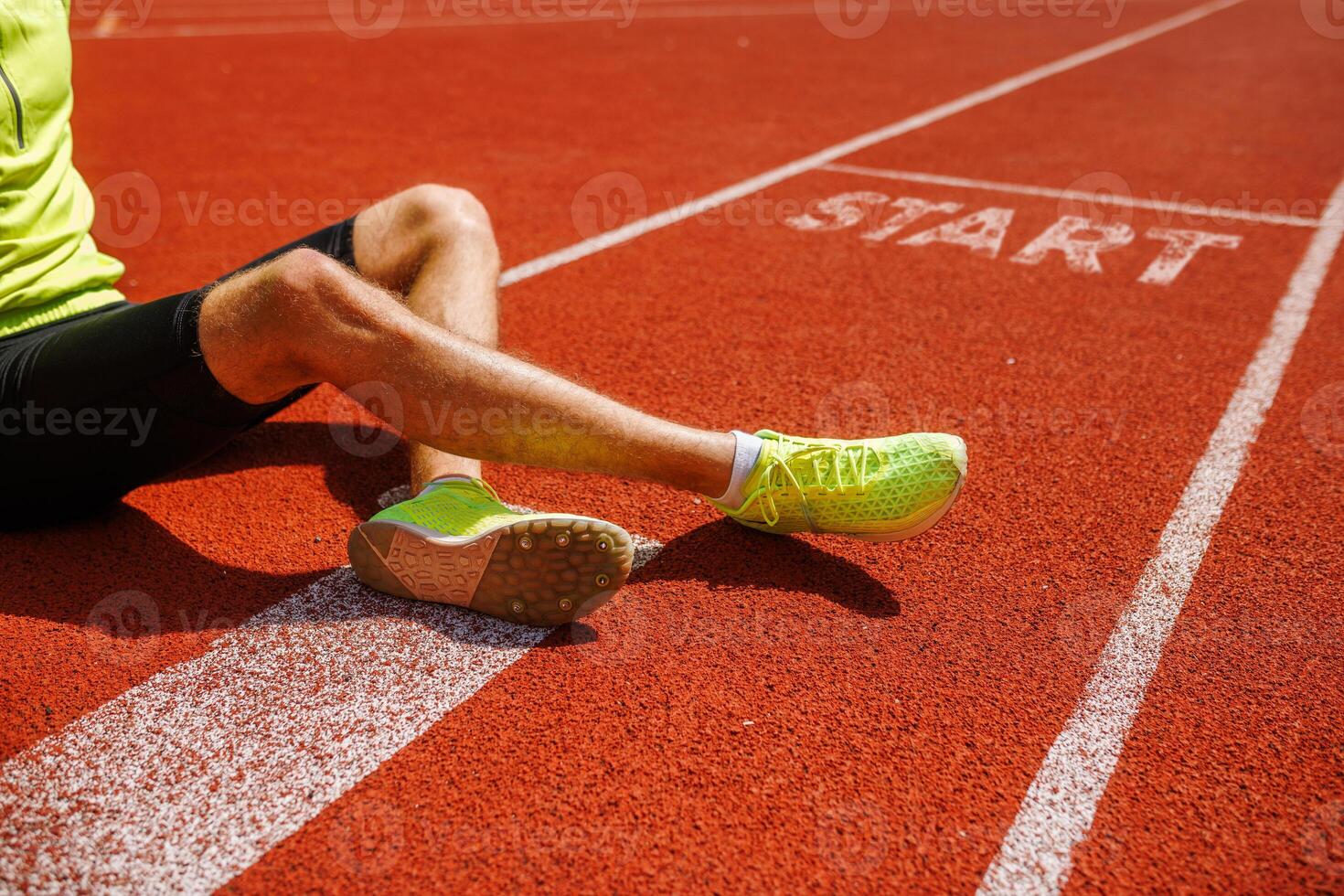 Runner's Foot at the Start Line photo