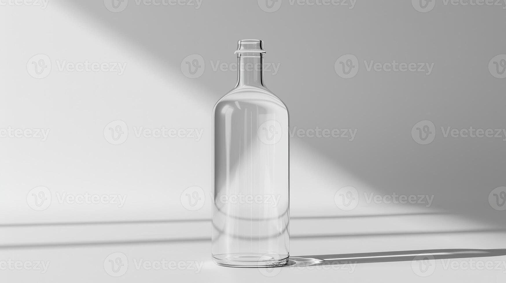 A bottle of alcohol is shown in front of a window photo