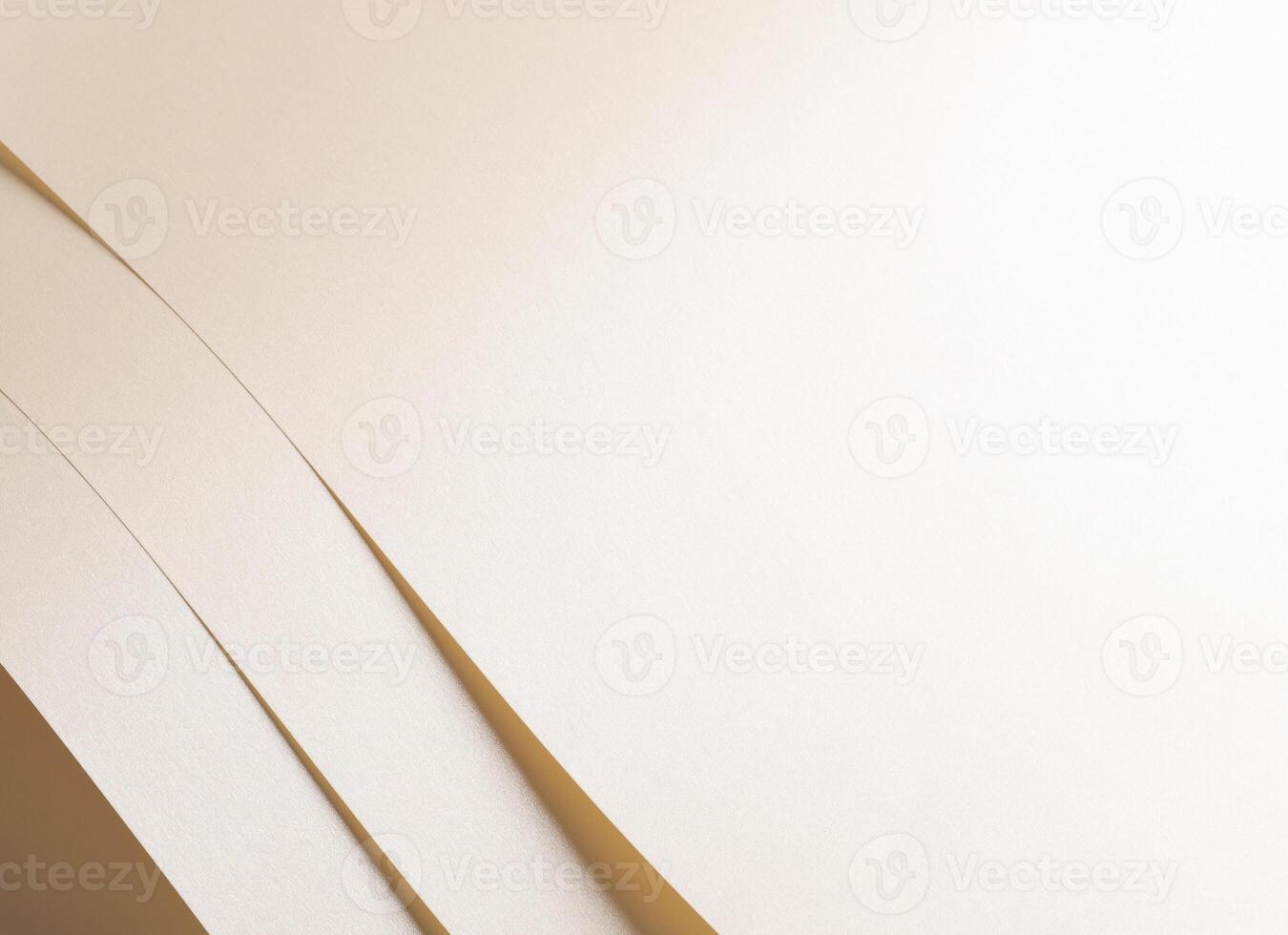 Beige paper with a pastel, neutral tone and textured surface. Layered folds and geometric lines photo