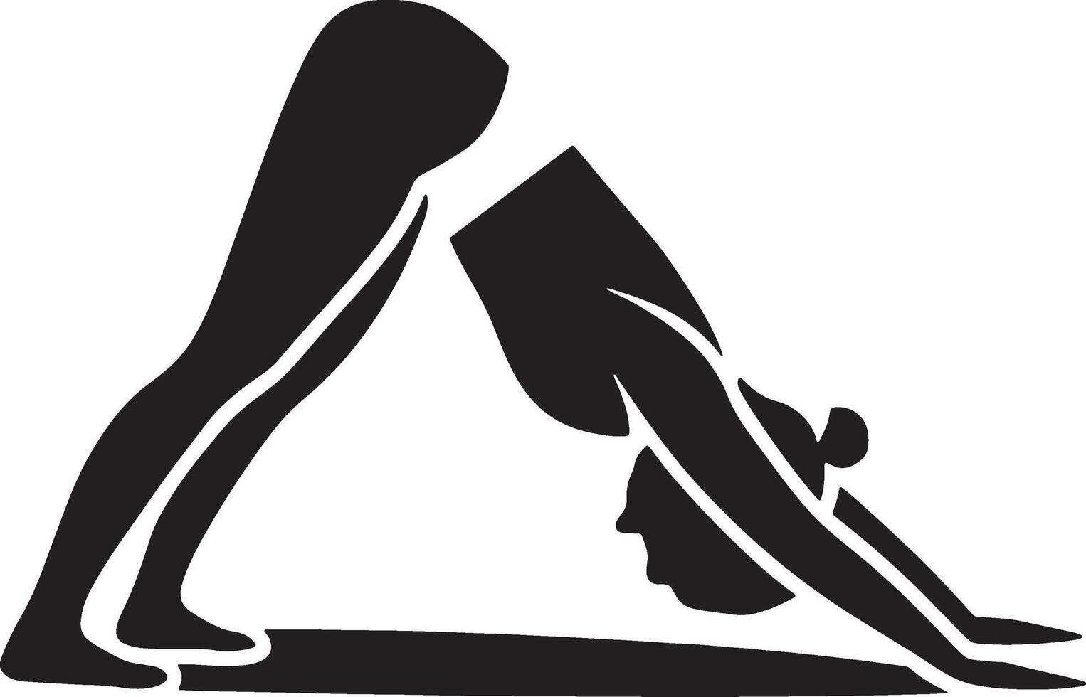 Yoga meditation silhouette illustration on white background vector
