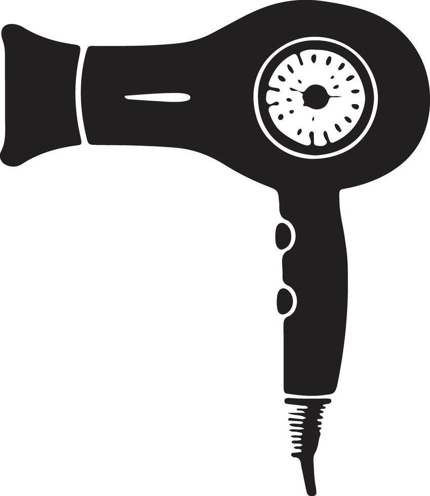 Trendy Hair Dryer Iconography vector
