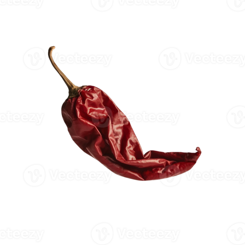 Image of dehydrated chili peppers isolated on a transparent backdrop png