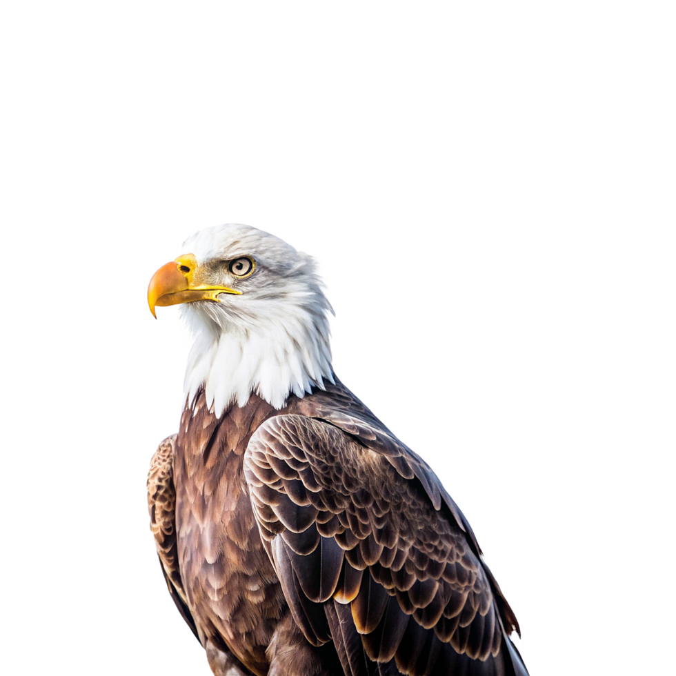 A bald eagle sitting on a branch png