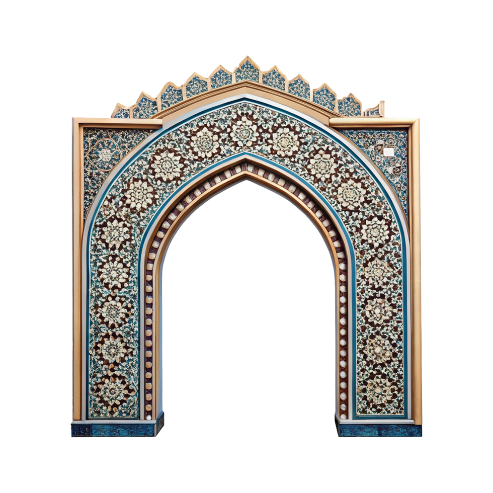 An archway with intricate designs on it png