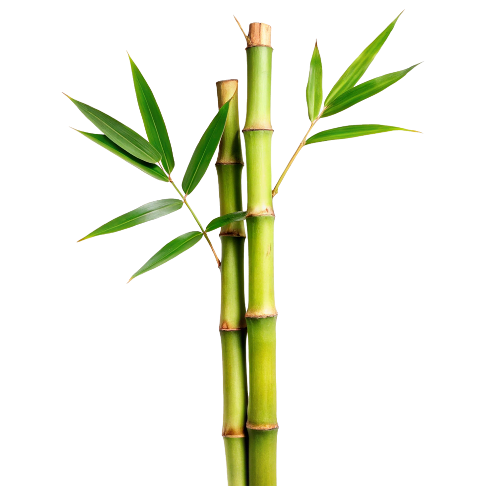 A bamboo plant with leaves on it png