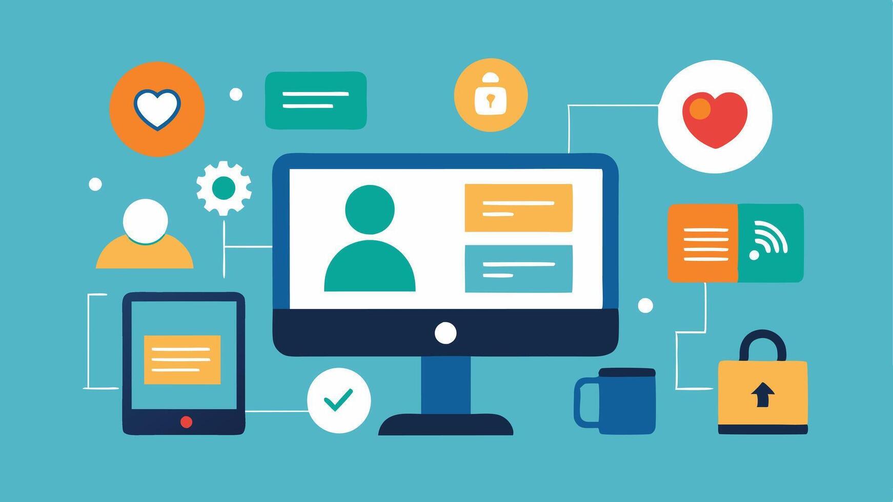These descriptions can envision userfriendly adaptive computer interfaces that enhance accessibility and improve interaction through innovative technologies.. vector