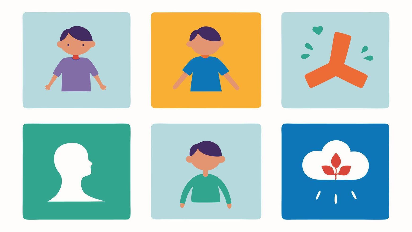 Sensory Break Cards A collection of cards displaying various sensory activities such as deep breathing and jumping jacks each illustrated with a simple image providing quick. vector