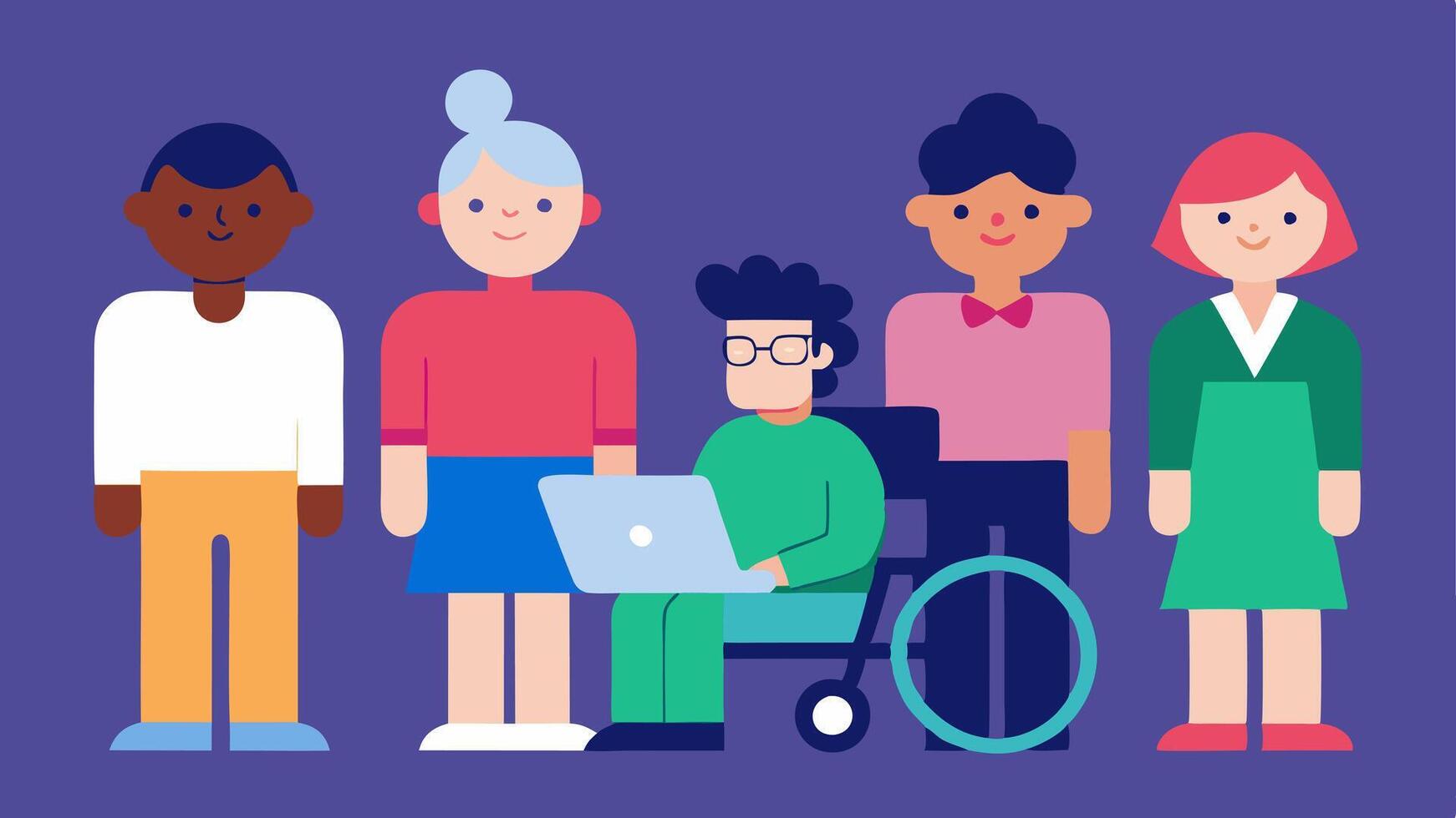 Inclusive Animation Workshop An art studio where animators with disabilities are collaboratively creating animated characters who reflect their own experiences in the media.. vector