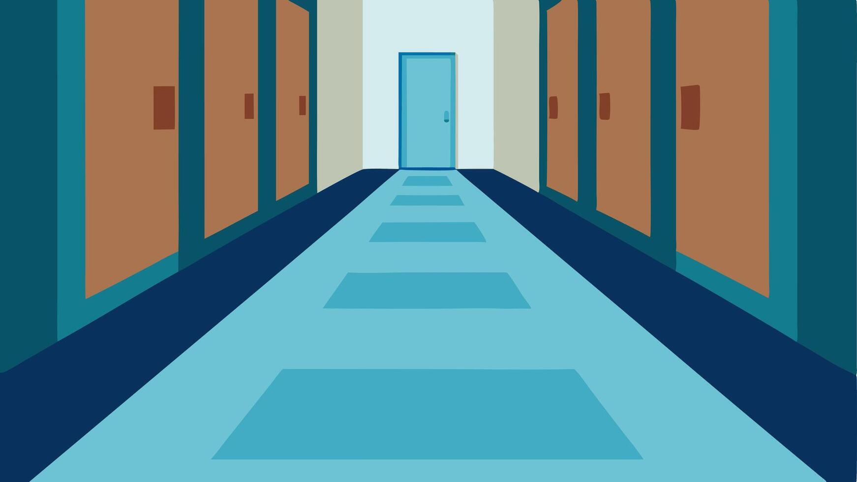 NonSlip Flooring A focused depiction of flooring materials in a hallway demonstrating nonslip surfaces with clear texture patterns.. vector