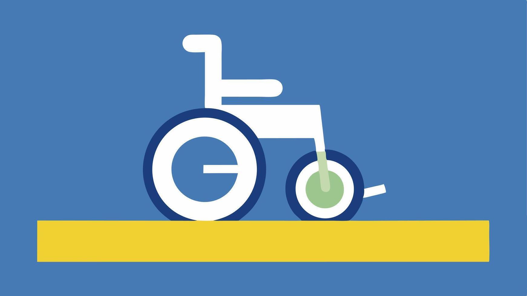 Iconic Wheelchair Symbol A minimalist of a wheelchair icon p in an accessible parking space emphasizing the designated area.. vector