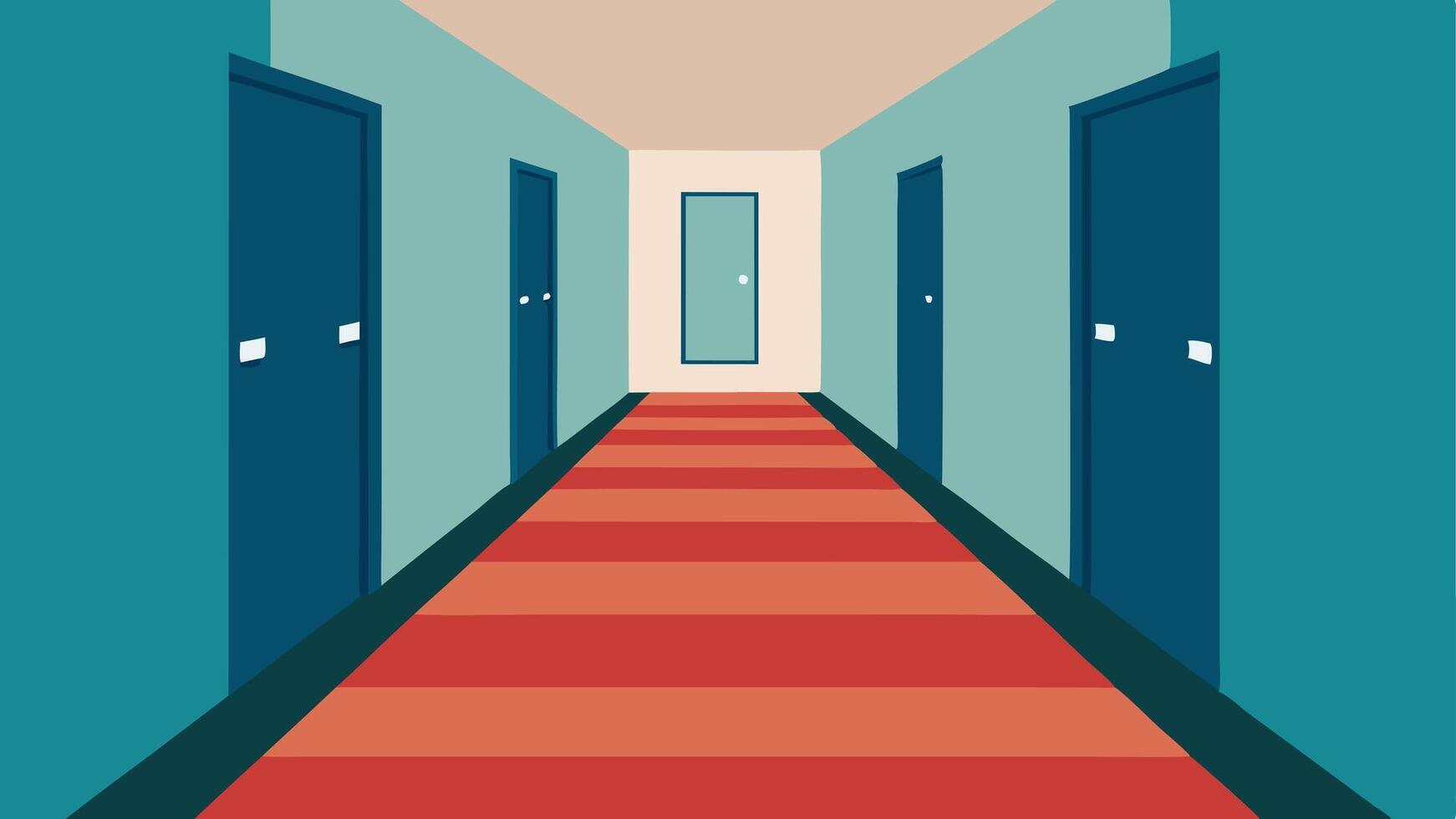 Nonslip Flooring A hallway featuring nonslip flooring tiles with a subtle texture indicated promoting safe movement throughout the home.. vector