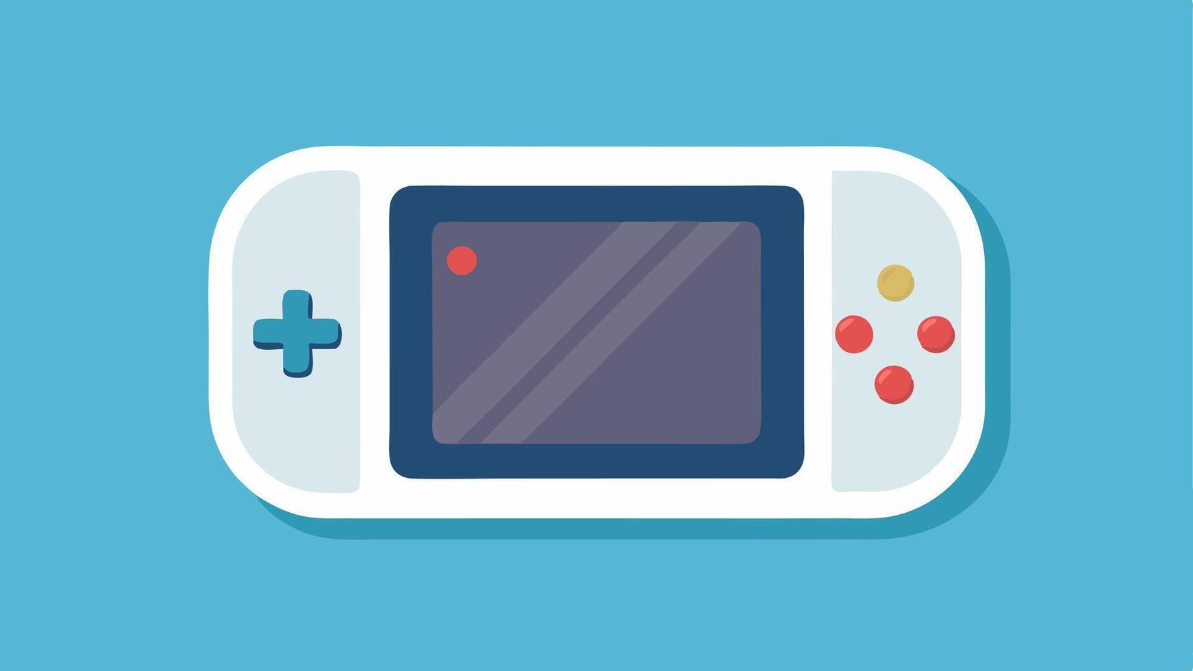 UserFriendly Controls A handheld device featuring one large central button surrounded by minimalistic controls. vector