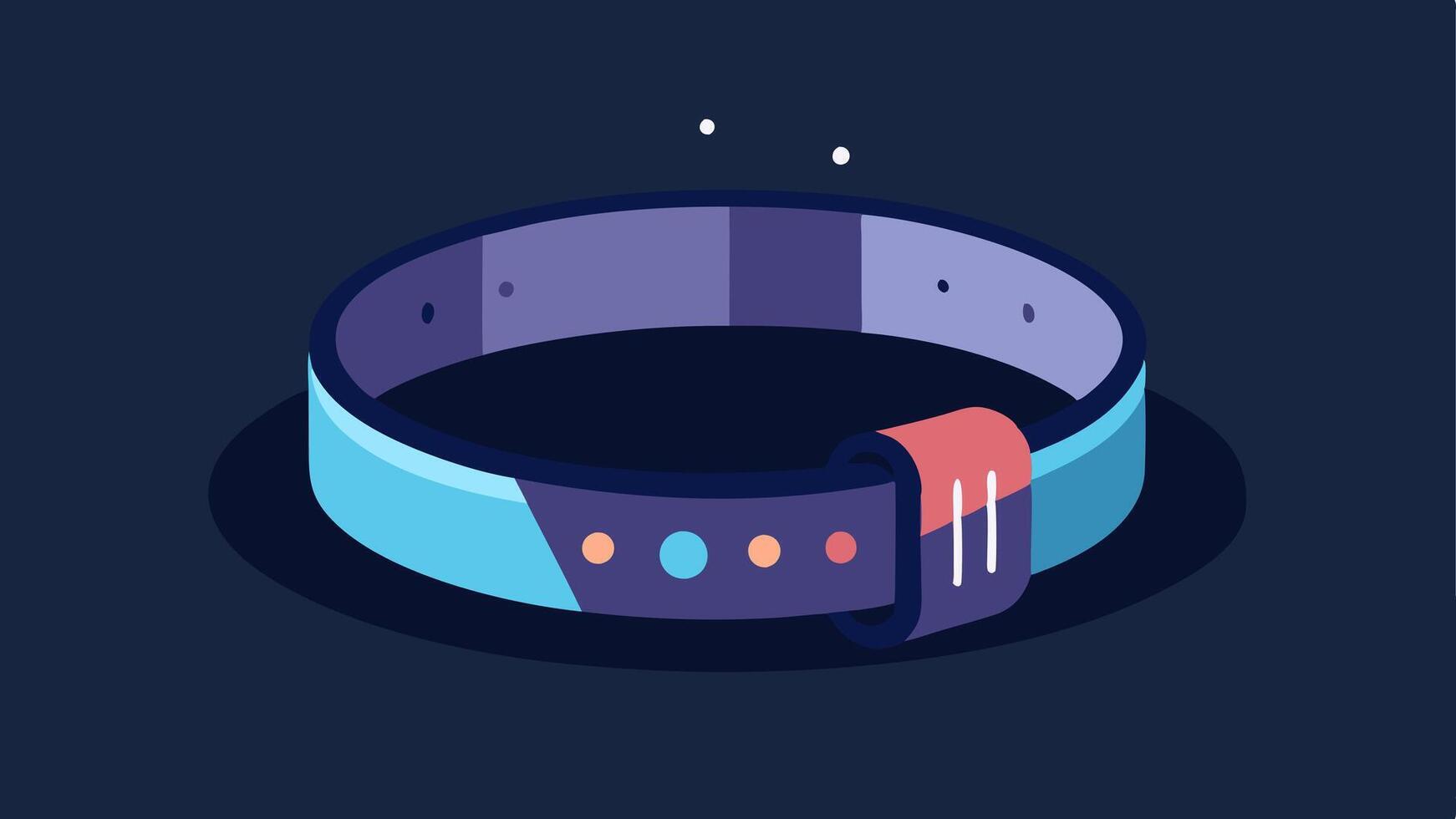 Smart Jewelry A stylish bracelet that also functions as a fitness and sleep tracker visually incorporating subtle LEDs to indicate notifications.. vector