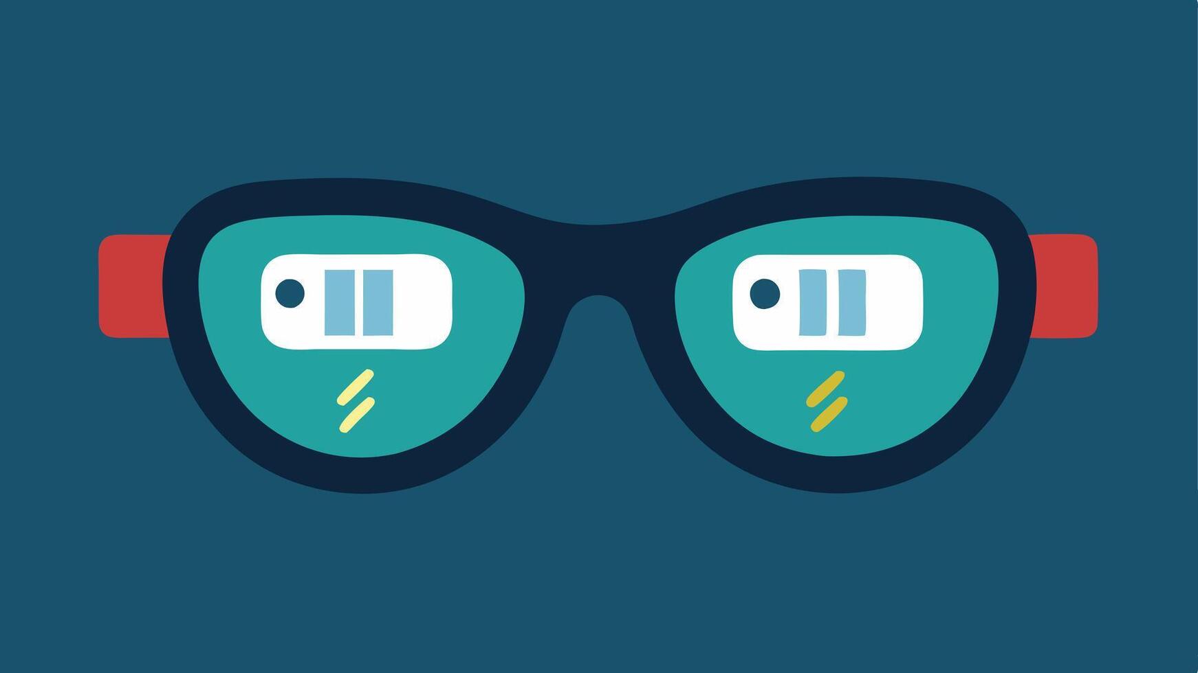 Step Counter Animation A closeup view of the glasses with an animated step counter overlay showing dynamic numbers increasing as the wearer walks.. vector