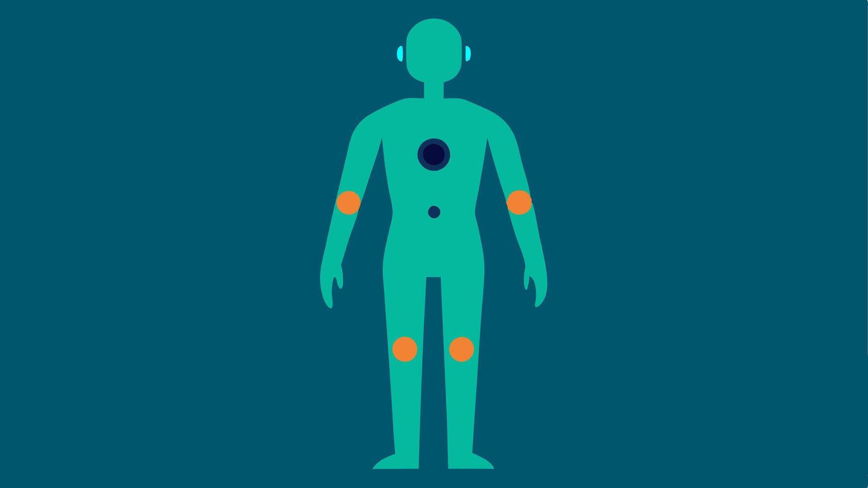 These descriptions aim to encapsulate various aspects of wearable body scanners focusing on their function and integration into daily life.. vector