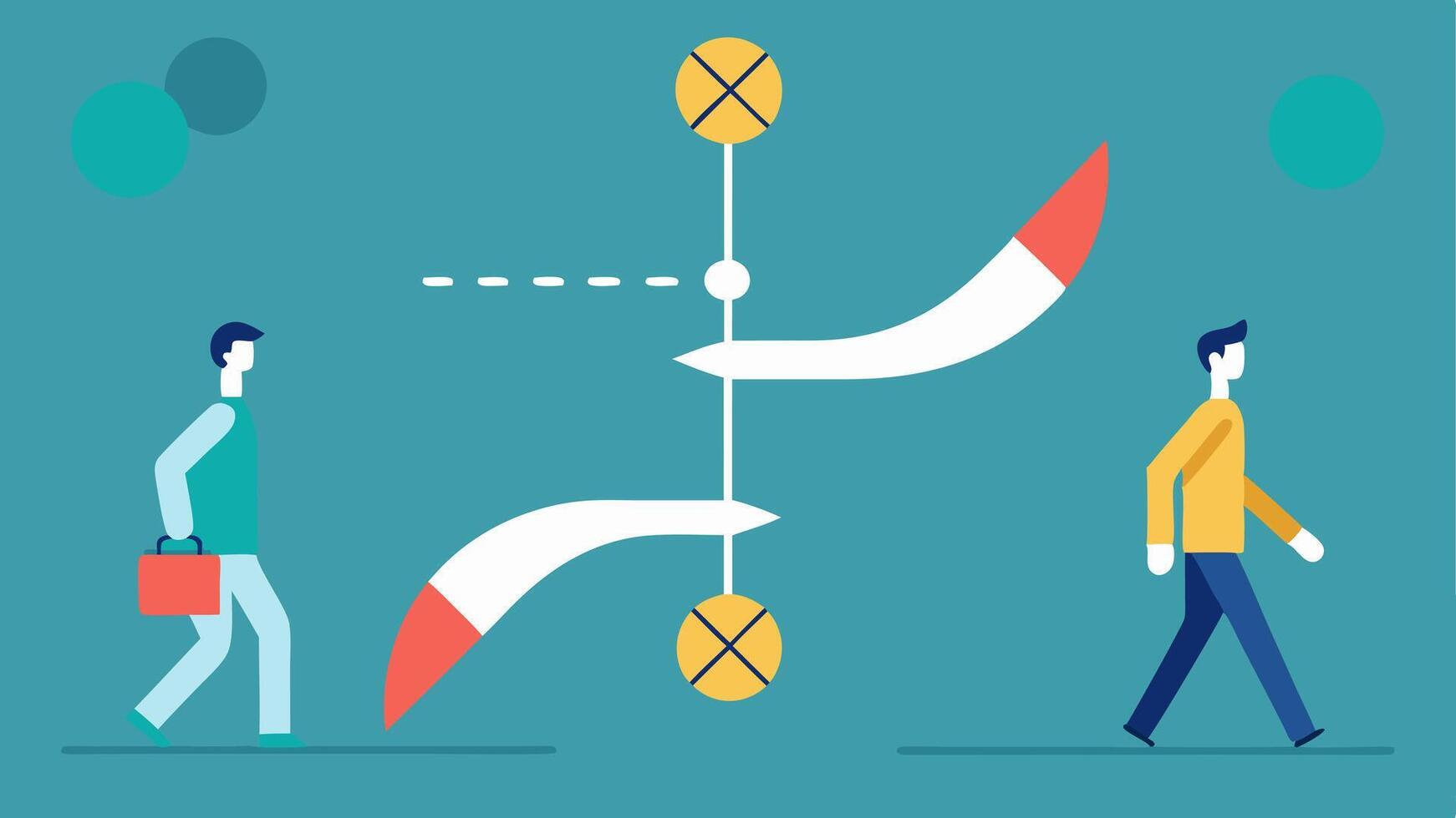 Two Paths Diverging An illustration of two diverging paths one labeled Genetic Predisposition and the other Lifestyle Choices with people walking on each path showing how choices. vector