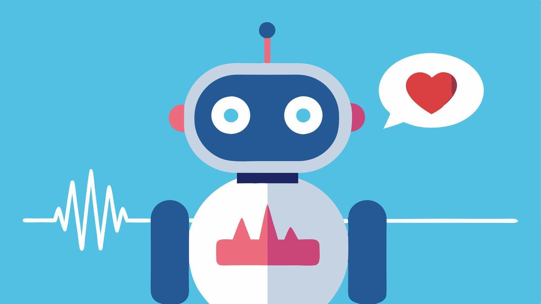 VoiceActivated Diagnostic Robot A robot responding to a doctors voice command with visible sound wave graphics and an alert showing it is processing the information.. vector