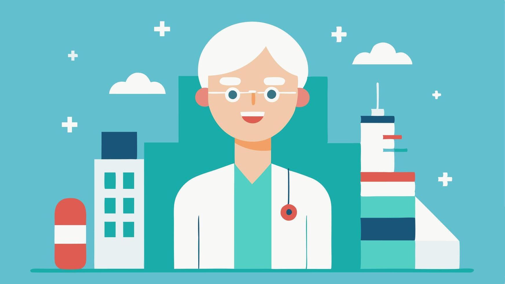 These illustration descriptions can help visualize the essence of an antiaging clinic focused on modern treatments.. vector