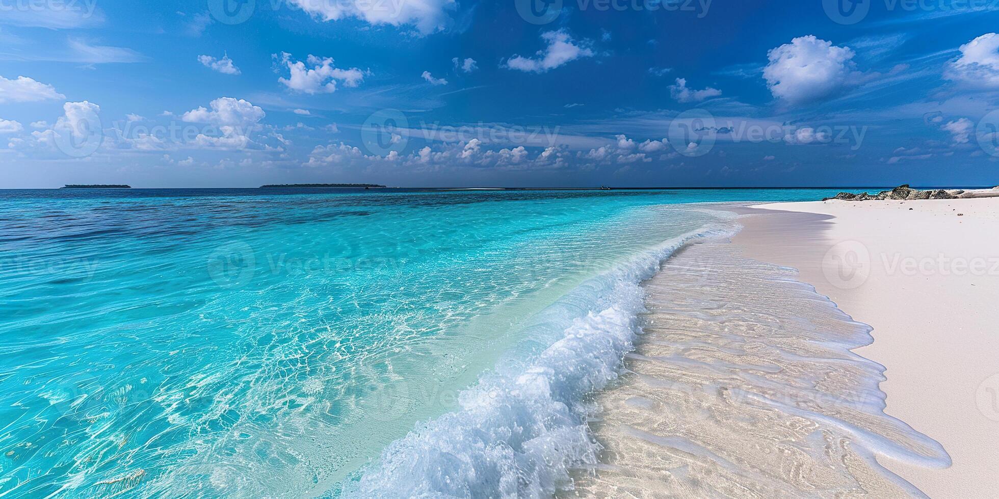 Maldives islands, luxury travel resort, Indian Ocean, summer trip destination. Wooden straw huts, hotel on water, daylight photo
