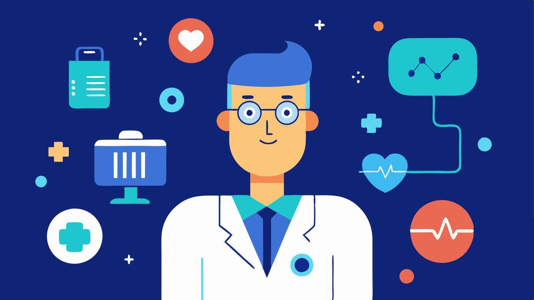 These concepts can effectively capture the essence of how AI can improve preventative healthcare through various engaging visual styles.. vector