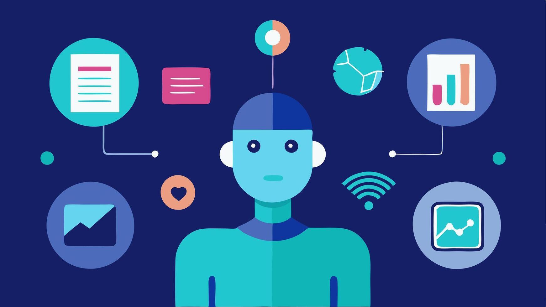 These descriptions should provide a clear visual guidance towards creating illustrations centered around AIs role in early disease detection through biometric analysis.. vector