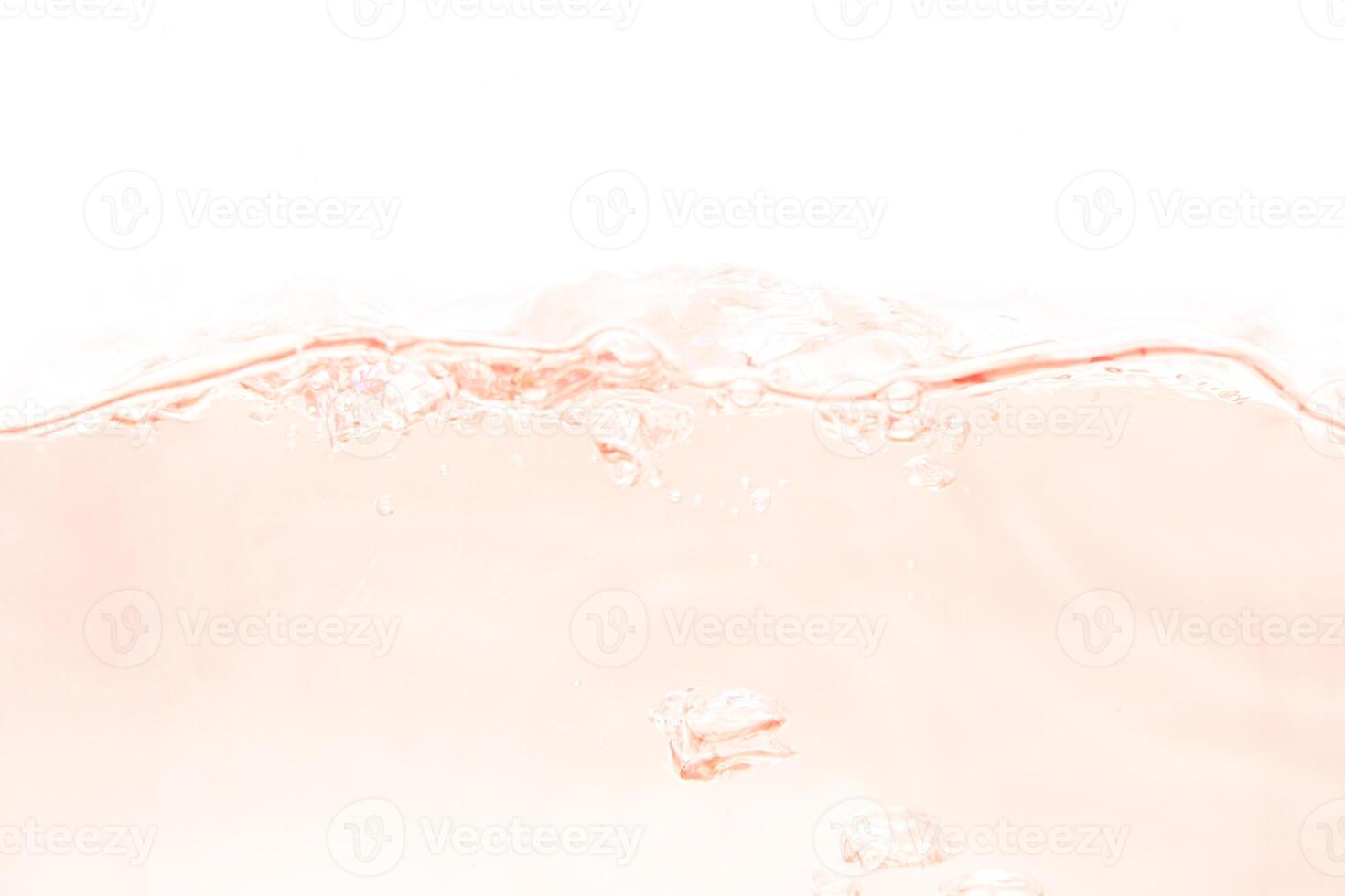 Water Wave Motion Close-Up, Clear Liquid Ripples on White, Minimal Freshness and Purity Concept photo