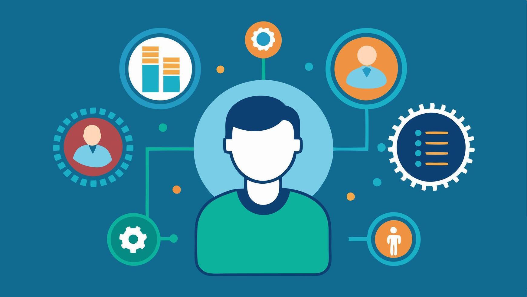User Profile Settings An icon of a user silhouette representing personal settings where individuals can customize biomarker thresholds and preferences.. vector