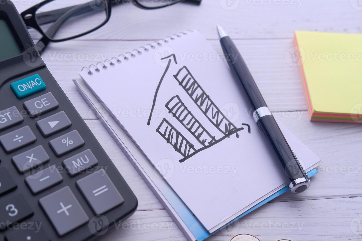 Explore the Business Growth Chart and Calculator in a Creative Workspace to drive success photo