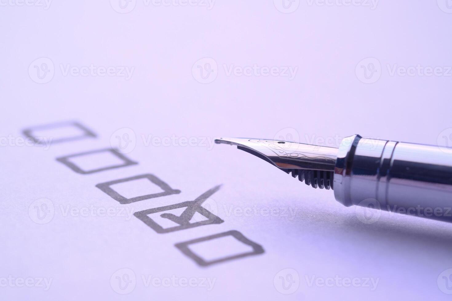 Fountain Pen and Comprehensive Checklist for Effective Task Completion and Management photo